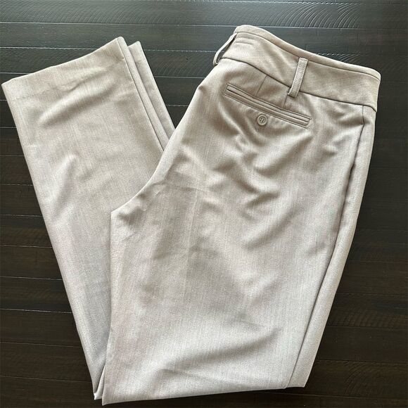 Worthington Pants - Beige Dress Pants Size 12 Workwear Solid Front Zipper- Worthington